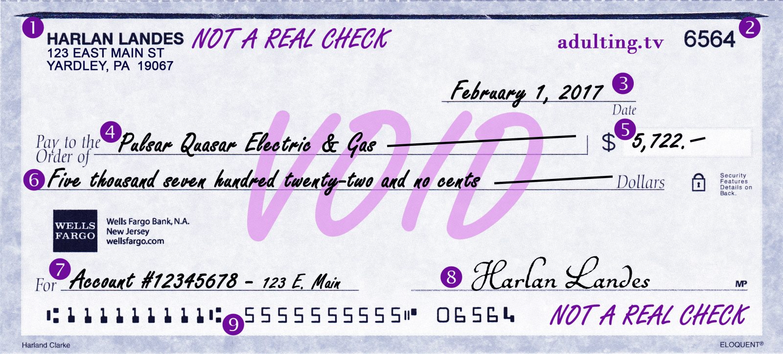 The Art of Writing a Check Adulting