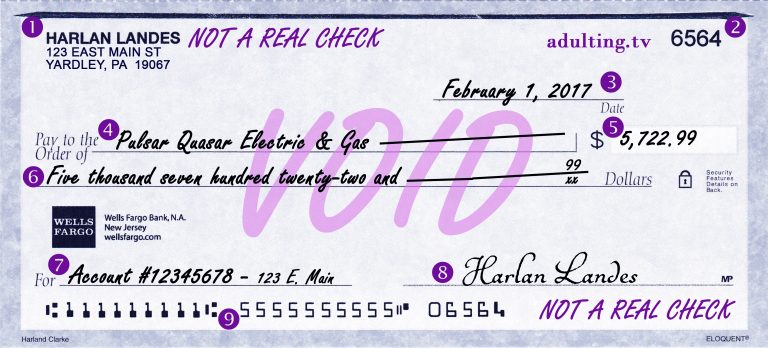 written personal check